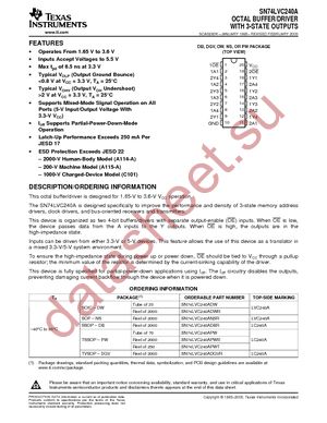 SN74LVC240ADGVR datasheet  